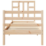 Bed Frame without Mattress Small Single Solid Wood Pine 3193881