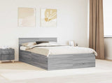 Bed Frame Grey Sonoma 120 x 200 cm Engineered Wood 3408604