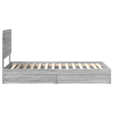Storage Bed with Drawer Grey Sonoma 90 x 190 cm Engineered Wood 3412733