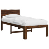 Single Bed Frame with Headboard ROSTOCK Dark Brown 75 x 190 cm 903353