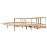 Bed Frame without Mattress 200x200 cm Solid Wood Pine 3301644