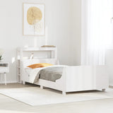 Bed Frame without Mattress White 90x190 cm Single Solid Wood Pine 3306481