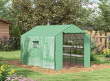 Walk-in Greenhouse with 3 Tier 12 Shelves, Small Greenhouse with Reinforced PE Cover, Garden Plant T3398P377619