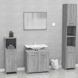 Bathroom Furniture Set Grey Sonoma Engineered Wood 815529