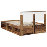 Bed Frame with Headboard Old Wood 120 x 200 cm Solid Pine Wood 3410625