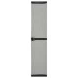 Garden Storage Cabinet Grey and Black PVC, Polypropylene Medium 340985