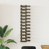 Wall Mounted Wine Rack for 24 Bottles White Iron 340883