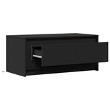Coffee Table with LED Lights Black Engineered Wood 851985