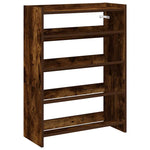 ZNTS Shoe Rack Smoked Oak 60x25x81 cm Engineered Wood 859882