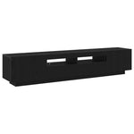 TV Cabinet 2 pcs Black 200 x 35 x 40 cm Engineered wood 3333063