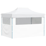 Professional Folding Party Tent with 3 Sidewalls 280x410x315 cm Steel White 48899