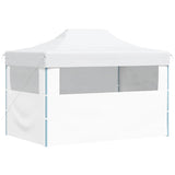Professional Folding Party Tent with 3 Sidewalls 280x410x315 cm Steel White 48899