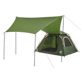 ZNTS Camping Tent Dome 4-Person Green Quick Release 4004143