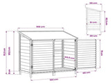 Garden Shed Natural 106 x 56 x 113.5 cm Solid Fir Wood 42033456
