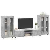 TV Cabinet Set FLORIN 3 pcs Concrete Grey Engineered Wood 3397937