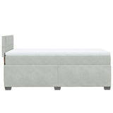Box Spring Bed with Mattress Light Grey 90x190 cm Velvet 3286198
