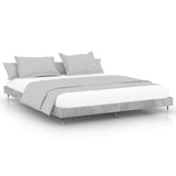 Bed Frame without Mattress Concrete Grey 200x200 cm 832113