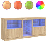 Sideboard with LED Lights Sonoma Oak 162x37x67 cm 3209032