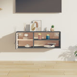 Wall Cabinet Grey 80x30x30 cm Solid Wood Pine 818389