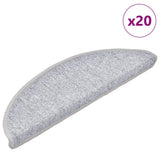 Stair Mats 20 pcs 56x17x3 cm Light Grey Half Round 3365784
