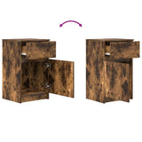 Bedside Cabinets 2 pcs Smoked Oak 39x35x65 cm Engineered Wood 861328