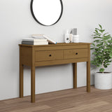 Console Table Honey Brown 100x35x75 cm Solid Wood Pine 814617