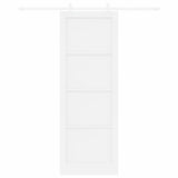 Sliding Door White 83 x 232 cm Solid Pine Wood 3333593