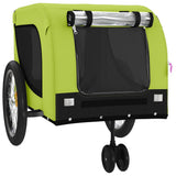 Pet Bike Trailer Green and Black Oxford Fabric and Iron 94032