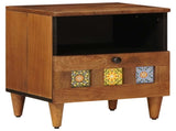 Bedside Cabinet Brown 40 x 33 x 46 cm Solid Mango Wood 4018230