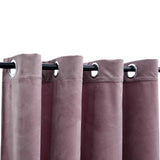 Blackout Curtains with Rings 2pcs Velvet Antique Pink 140x245cm 134522
