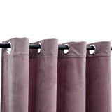 134522 Blackout Curtains with Rings 2 pcs Velvet Antique Pink 140x245 cm