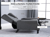 Recliner Armchair, Vintage Reclining Chair with Nail Head Trim, Wingback Chair with Button Tufted T3398P329434