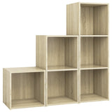 3 Piece TV Cabinet Set Sonoma Oak Engineered Wood 3080081