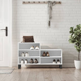 Shoe Cabinet High Gloss White 102x36x60 cm Engineered Wood 831398