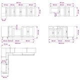 11 Piece Kitchen Cabinet Set "Porto" Artisan Oak Engineered Wood 3314910