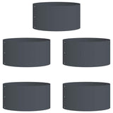 Planter Ring 5 pcs Anthracite 40 x 40 x 20 cm Cold-rolled Steel 873611