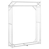 Firewood Rack with Rain Cover 150x40x200 cm Galvanised Steel 4104952