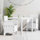 Garden Dining Set 3 pcs White Polypropylene 3378684