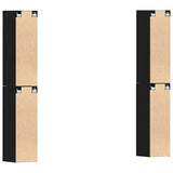 TV Cabinet Set Wall-mounted 4 pcs Black oak 30.5 x 30 x 90 cm 3393568