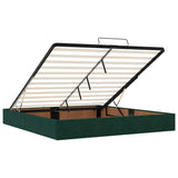 Ottoman Bed with Mattresses Dark Green 160x200cm Velvet 3313412