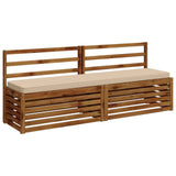 2-Piece Bench Cushions VUGHT 2 pcs 100% Polyester Cream 951481