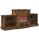 Electric Fireplace Smoked Oak 110 x 30 x 50 cm Engineered wood 8021163