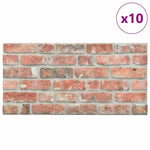 3D Wall Panels with Red Brick Design 10 pcs EPS 147195