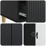 Sideboard with Drawer Black 66 x 34.5 x 95 cm Engineered Wood 894666