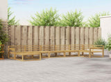 Outdoor Sofa Set 7 pcs White Solid Acacia Wood 3386748