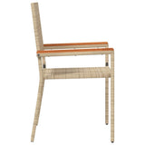 Garden Stacking Chairs 4 pcs Cream and Brown 54 x 56 x 90 cm 3403063
