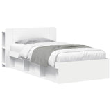 Bed Frame with Storage White 80 x 200 cm Engineered Wood 3433326