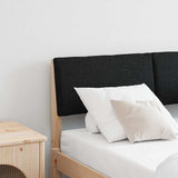 Upholstered Headboard Black 120 cm Solid Pine Wood 879131