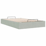 Ottoman Bed Frame No Mattress Light Grey Double Velvet 3311000