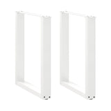 Dining Table Legs U-Shaped 2 pcs White 70x cm Steel 4013185